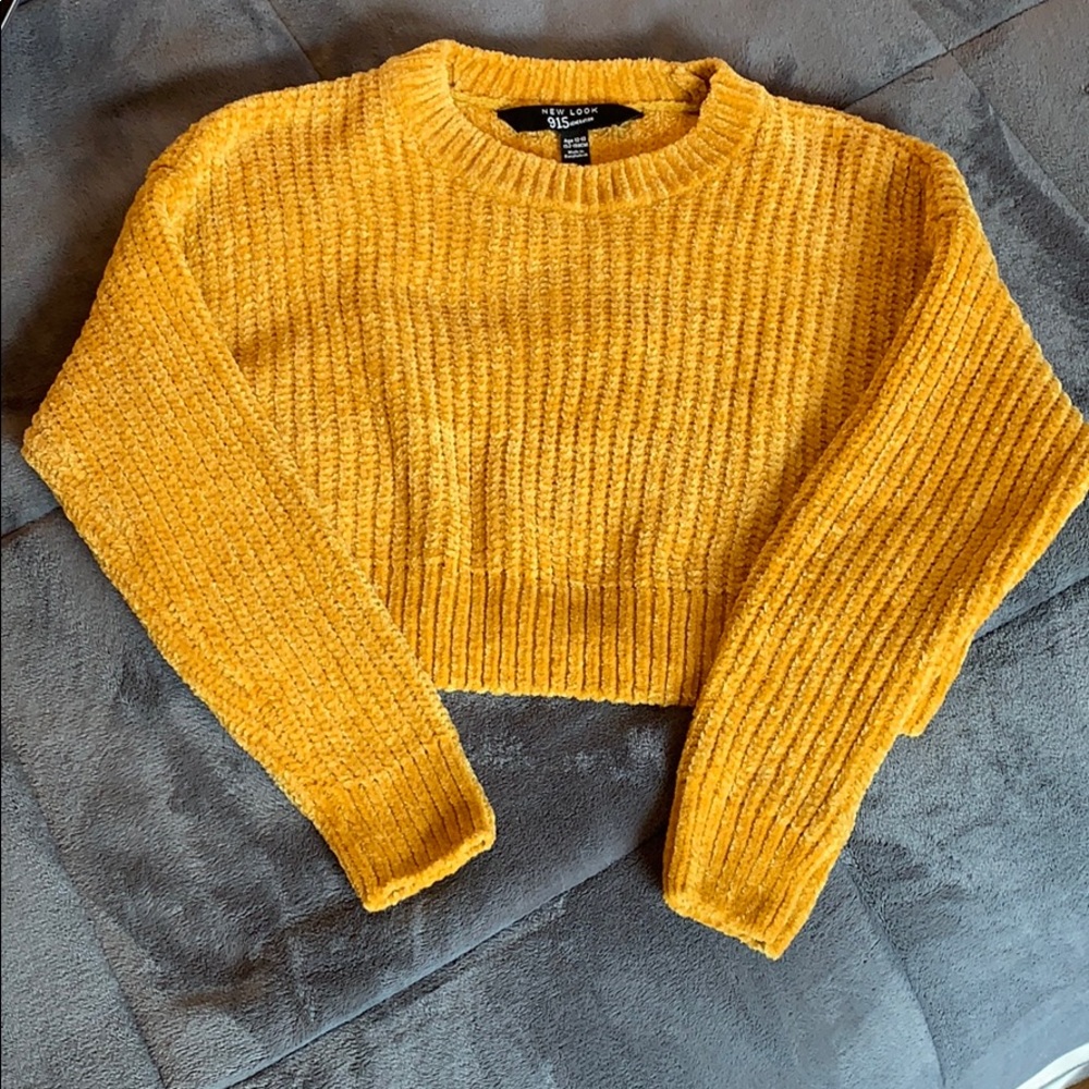 New look mustard chenille sweater.